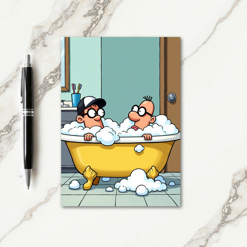 Bubbling Fathers Day Bath Card