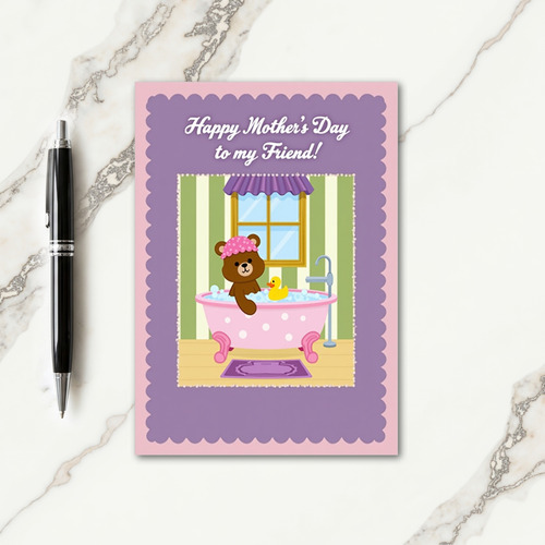 Bubbly Bear Mothers Day Card