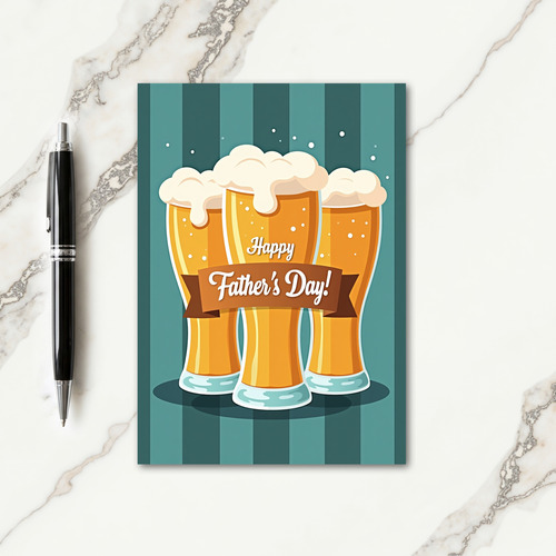 Bubbly Fathers Day Banner Card