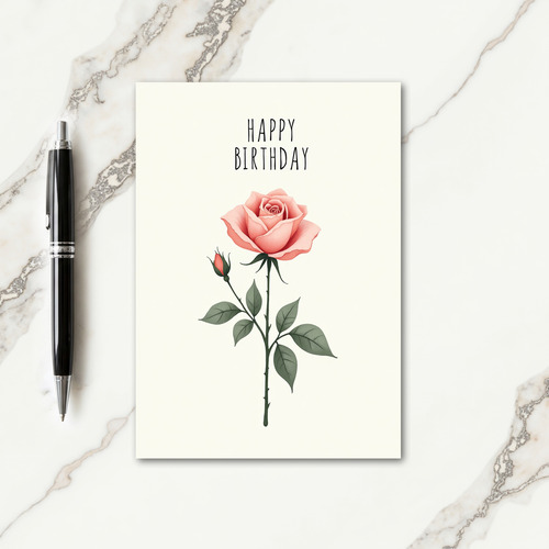 Budding Flower Birthday Card