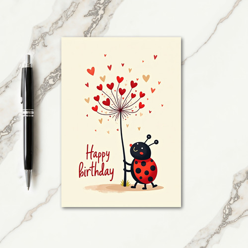 Buggy Heart Birthday Card