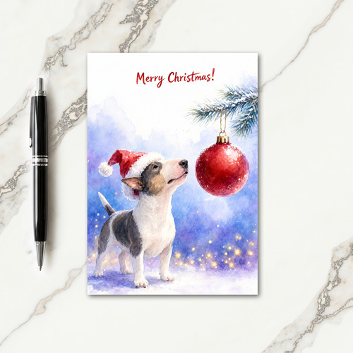 Bull Terrier Christmas Card