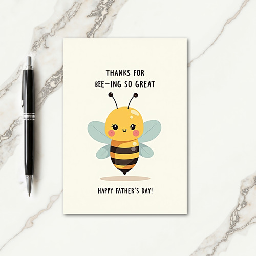Bumble Bee Fathers Day Card