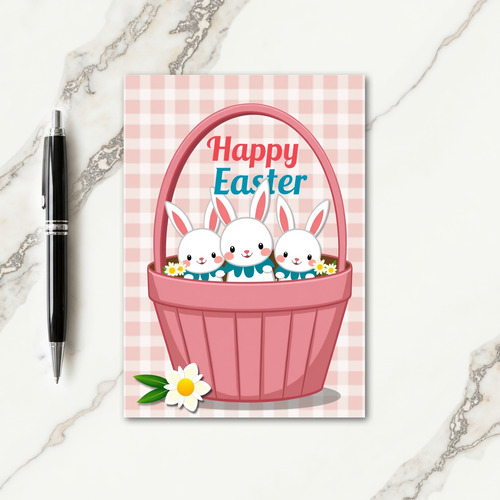 Bunnies Easter Glitter Texture Card