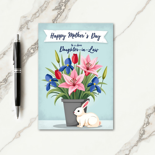 Bunny And Blooms Mothers Card