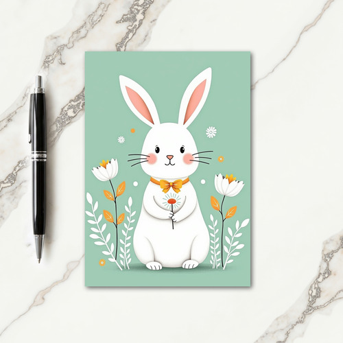 Bunny And Blossom Springtime Card