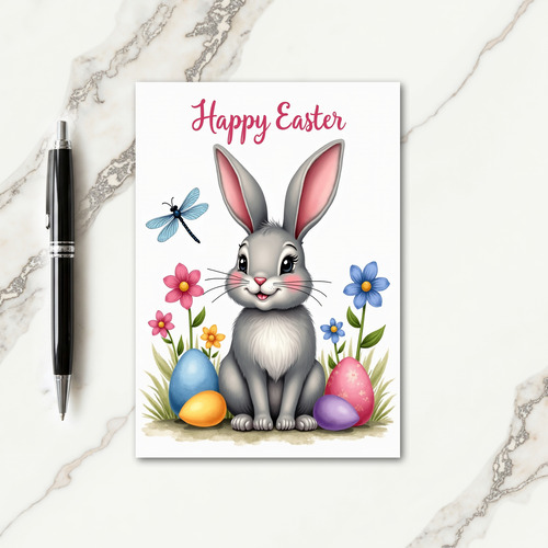 Bunny And Blossoms Spring Card