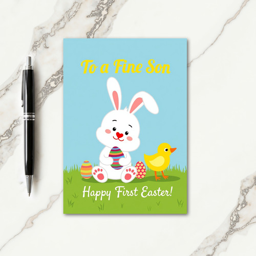 Bunny And Chick Spring Celebration Card