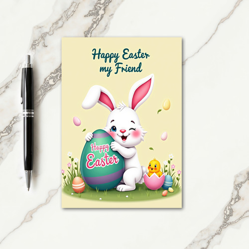 Bunny And Egg Holiday Card