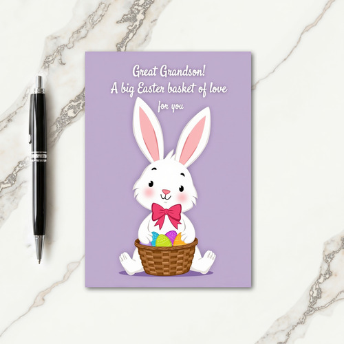 Bunny And Eggs Celebration Card