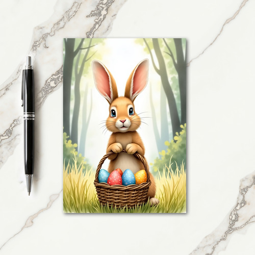 Bunny And Eggs Spring Card
