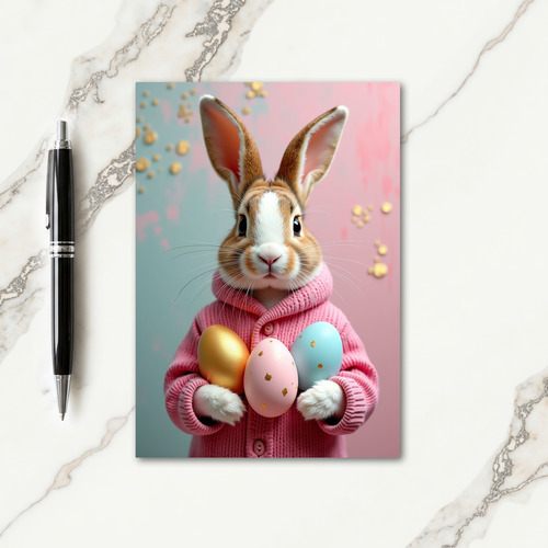 Bunny And Eggs Sweet Celebration Card
