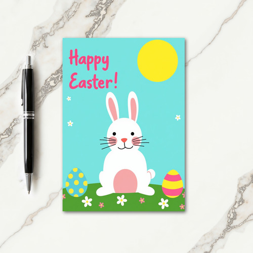 Bunny And Pattern Easter Card