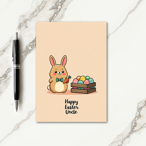 Bunny And Patterned Eggs Card