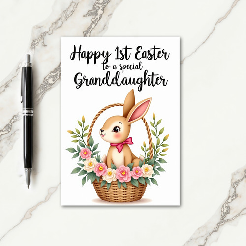 Bunny Basket Blooms Occasion Card