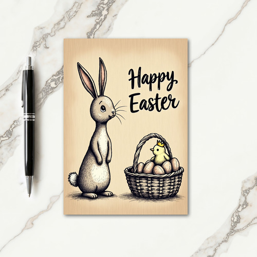 Bunny Basket Holiday Card