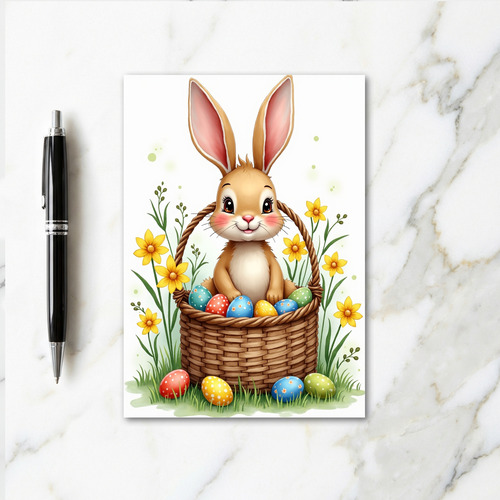 Bunny Basket Springtime Card