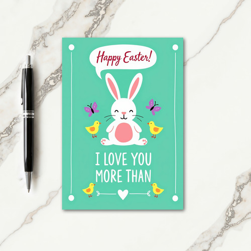 Bunny Birds And Butterflies Card