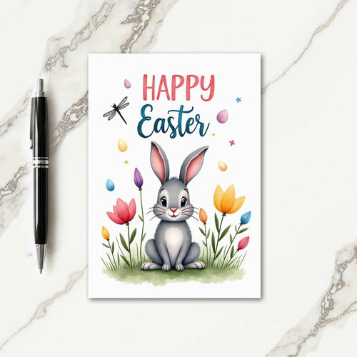 Bunny Blooms Easter Card