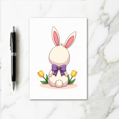 Bunny Bow Springtime Card