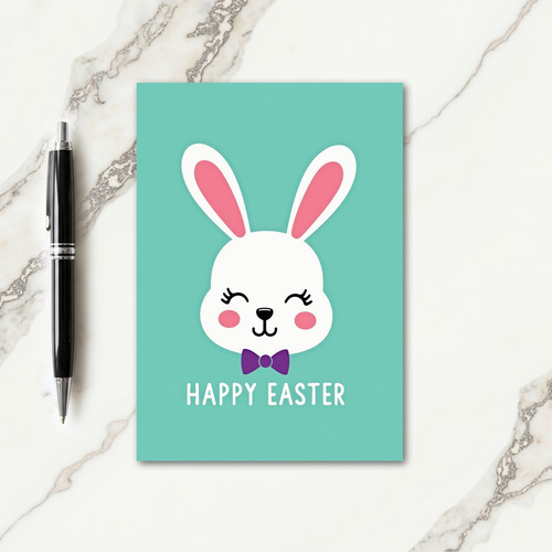 Bunny Bow Tie Holiday Card