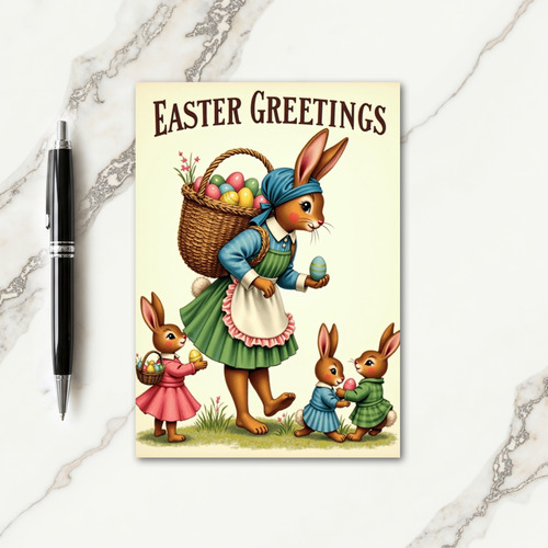 Bunny Celebration Scene Card