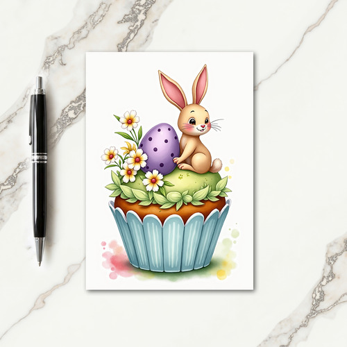Bunny Cupcake Celebration Card