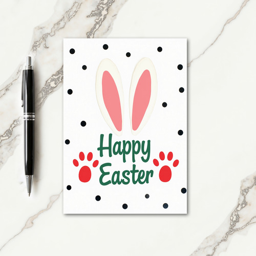 Bunny Ears Happy Easter Card