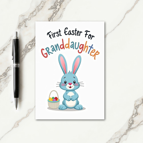 Bunny First Easter Granddaughter Card