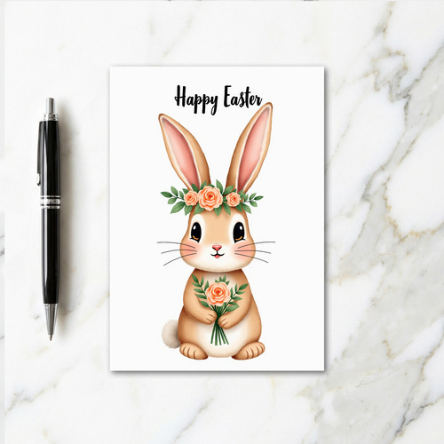 Bunny Floral Easter Card