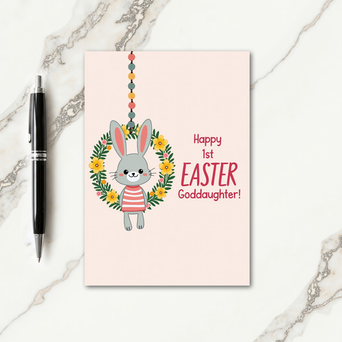 Bunny Floral First Easter Card