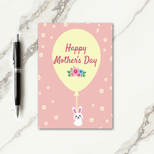 Bunny Floral Mothers Day Card