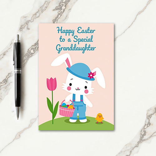 Bunny Flower Basket Card