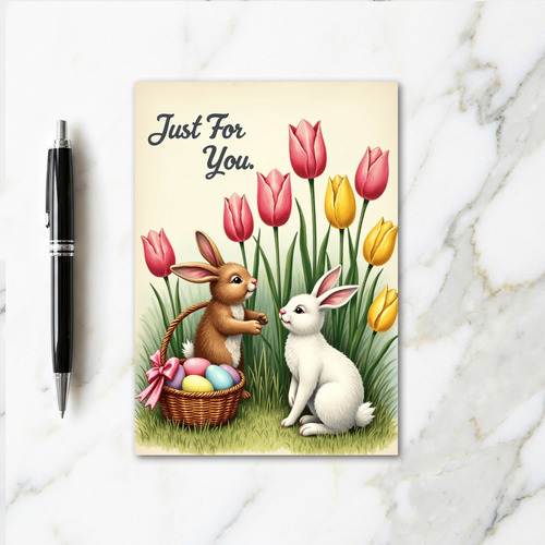 Bunny Friends Just For You Card