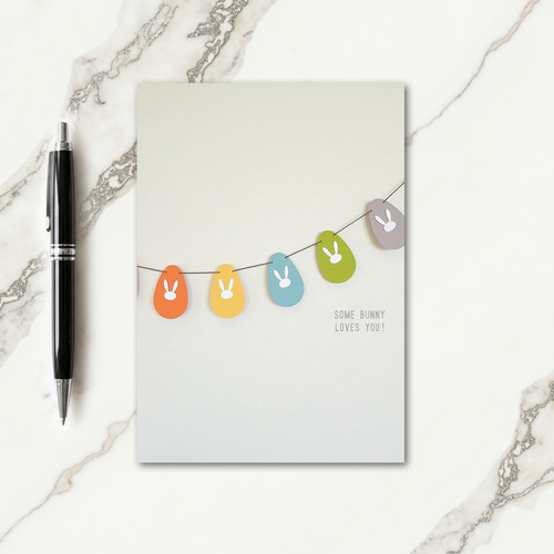 Bunny Garland Love You Card