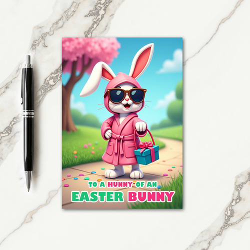 Bunny Gift Springtime Card