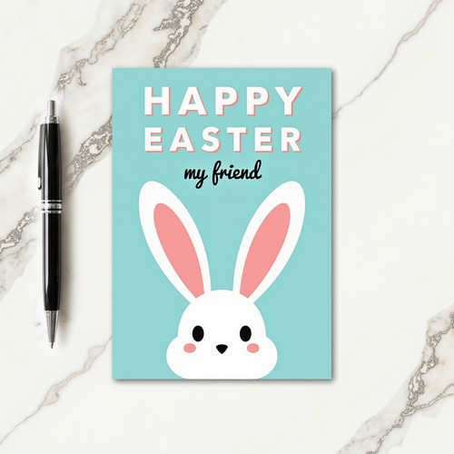 Bunny Happy Easter Friend Card