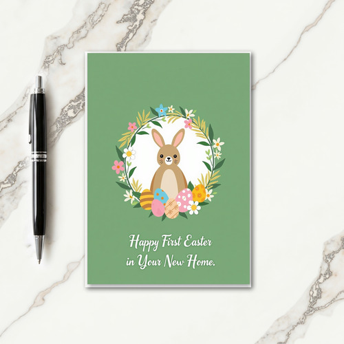 Bunny Heart Pattern Spring Card
