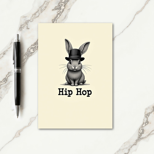Bunny Hip Hop Pattern Card