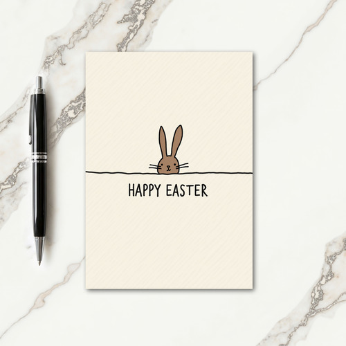 Bunny Kraft Paper Look Easter Card