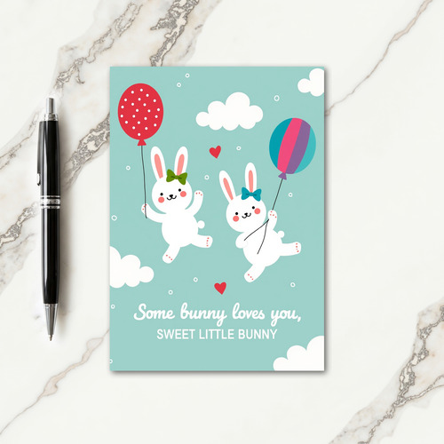 Bunny Love Floating Friend Card