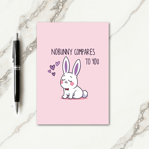 Bunny Love Pun Greeting Card