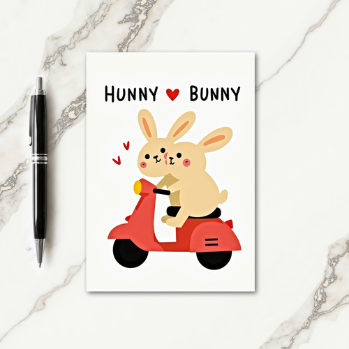Bunny Love Scooter Ride Card