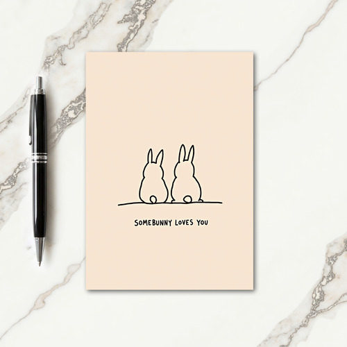Bunny Love Sketch Art Card