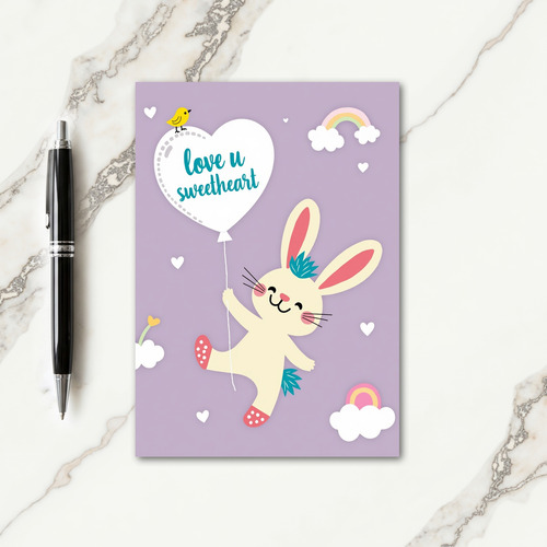 Bunny Love Sweetheart Message Card