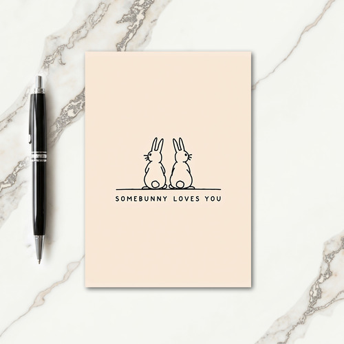 Bunny Loves You Art Card