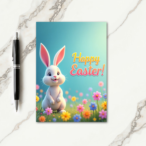 Bunny Meadow Happy Easter Card
