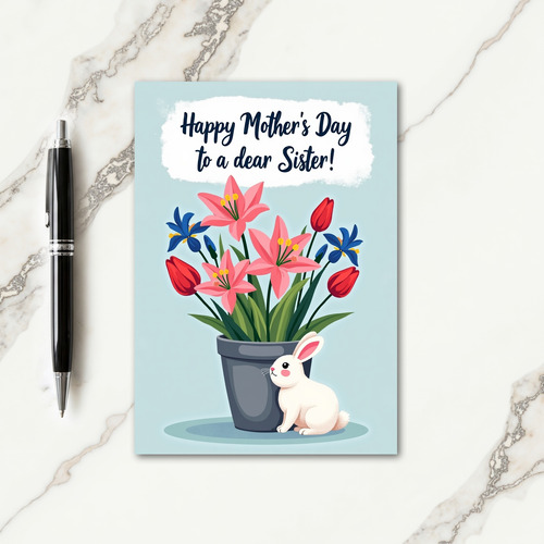 Bunny Mothers Day Love Card