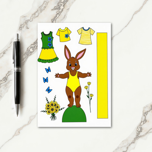 Bunny Outfit Fun Time Card