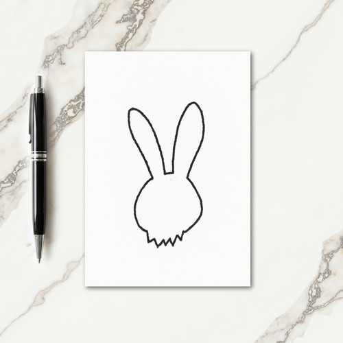 Bunny Outline Simple Art Card
